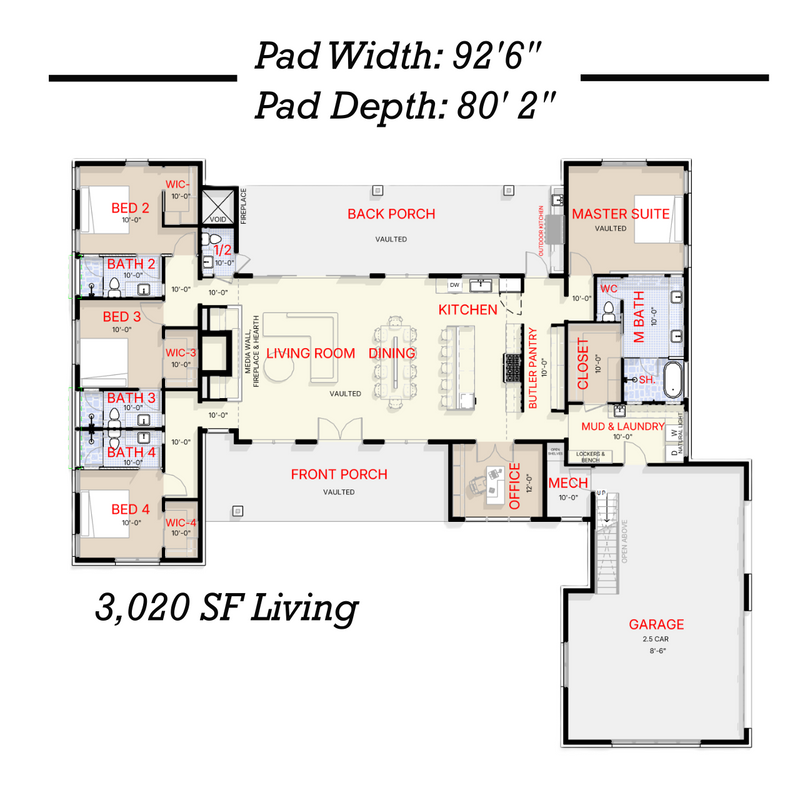 The Bastion | Modern Ranch Plan