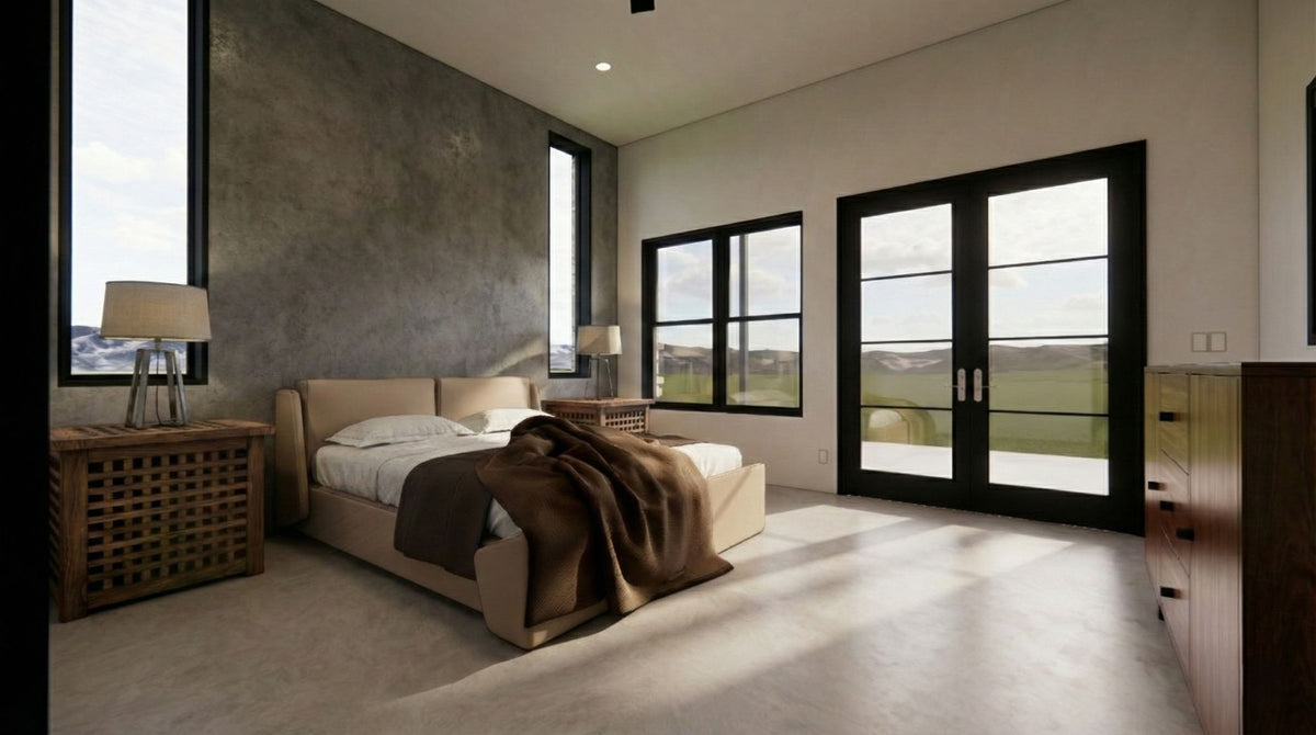 The Apex | Modern Industrial Barndominium Plan with Shop
