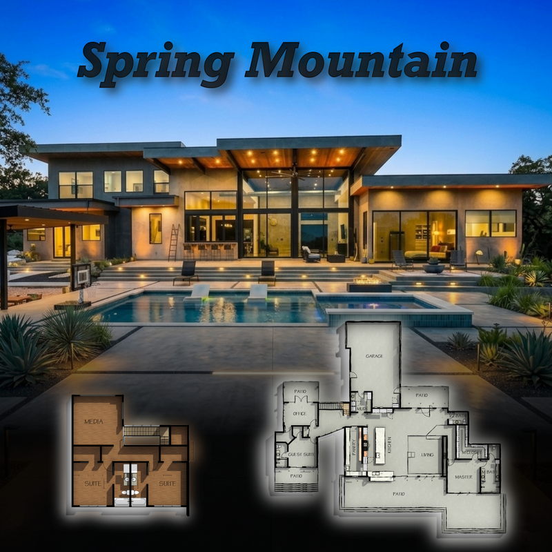 The Spring Mountain | Modern Mountain Barndominium Plan