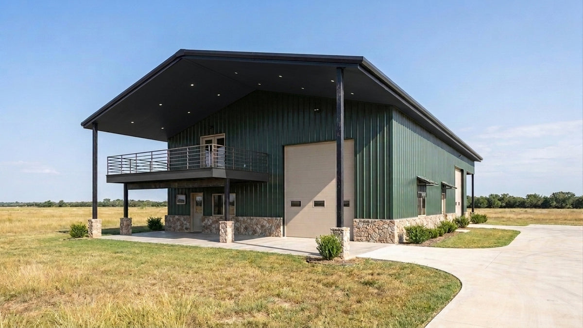 The Evergreen Barndominium Shop with Studio Loft