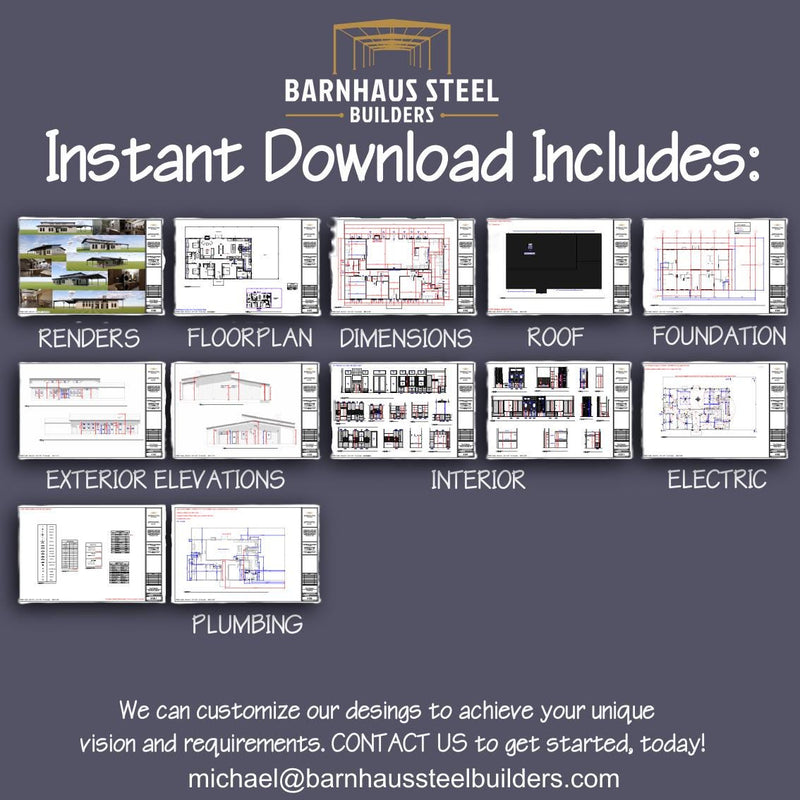 Modern Farmhouse Barndominium Plan