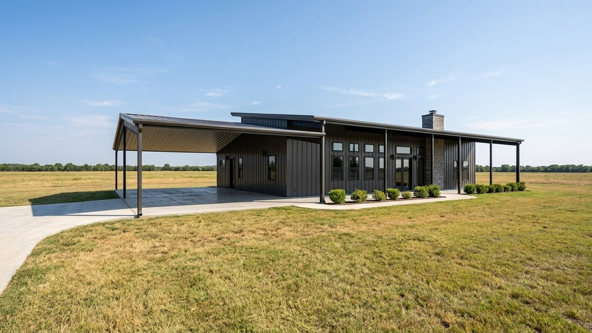 Modern Farmhouse Barndominium Plan