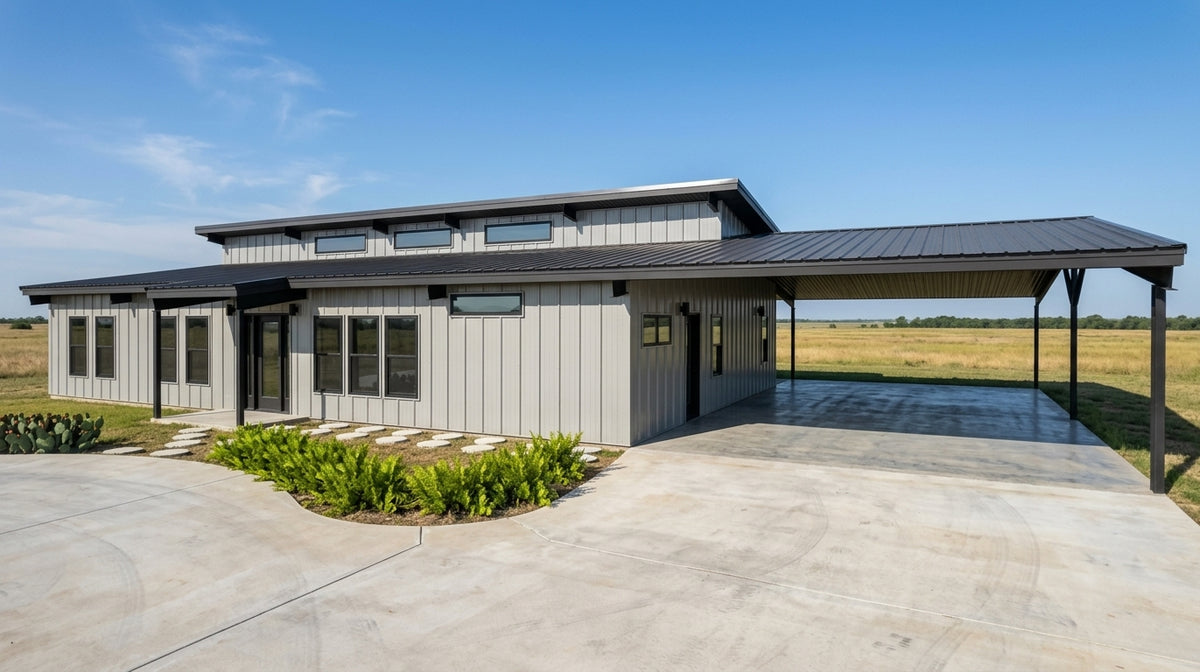 Modern Farmhouse Barndominium Plan