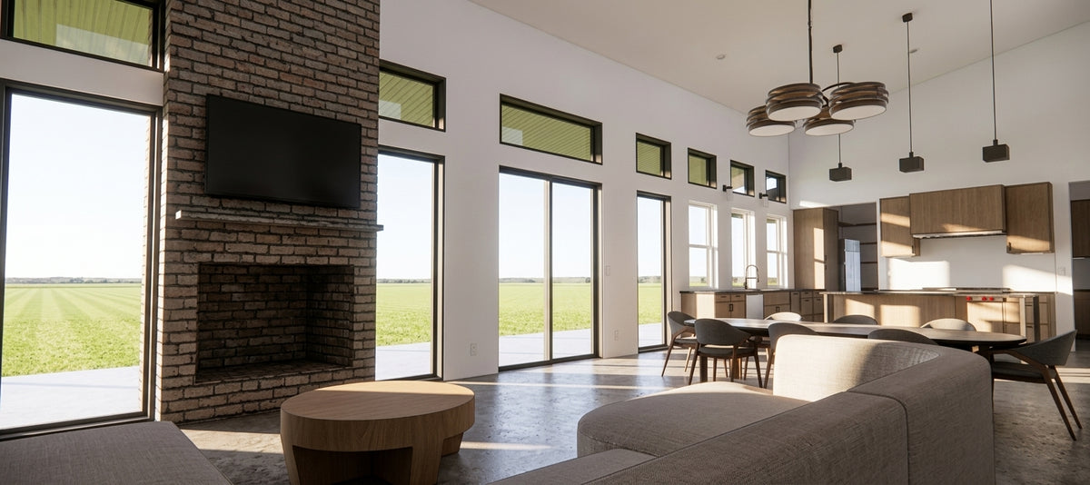 Modern Farmhouse Barndominium Plan