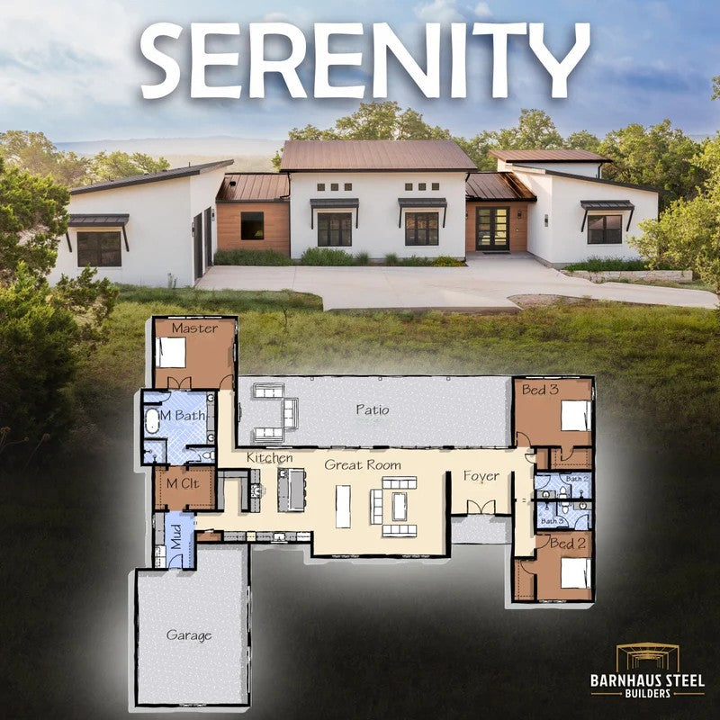 The Serenity | Mid-Century Modern House Plan