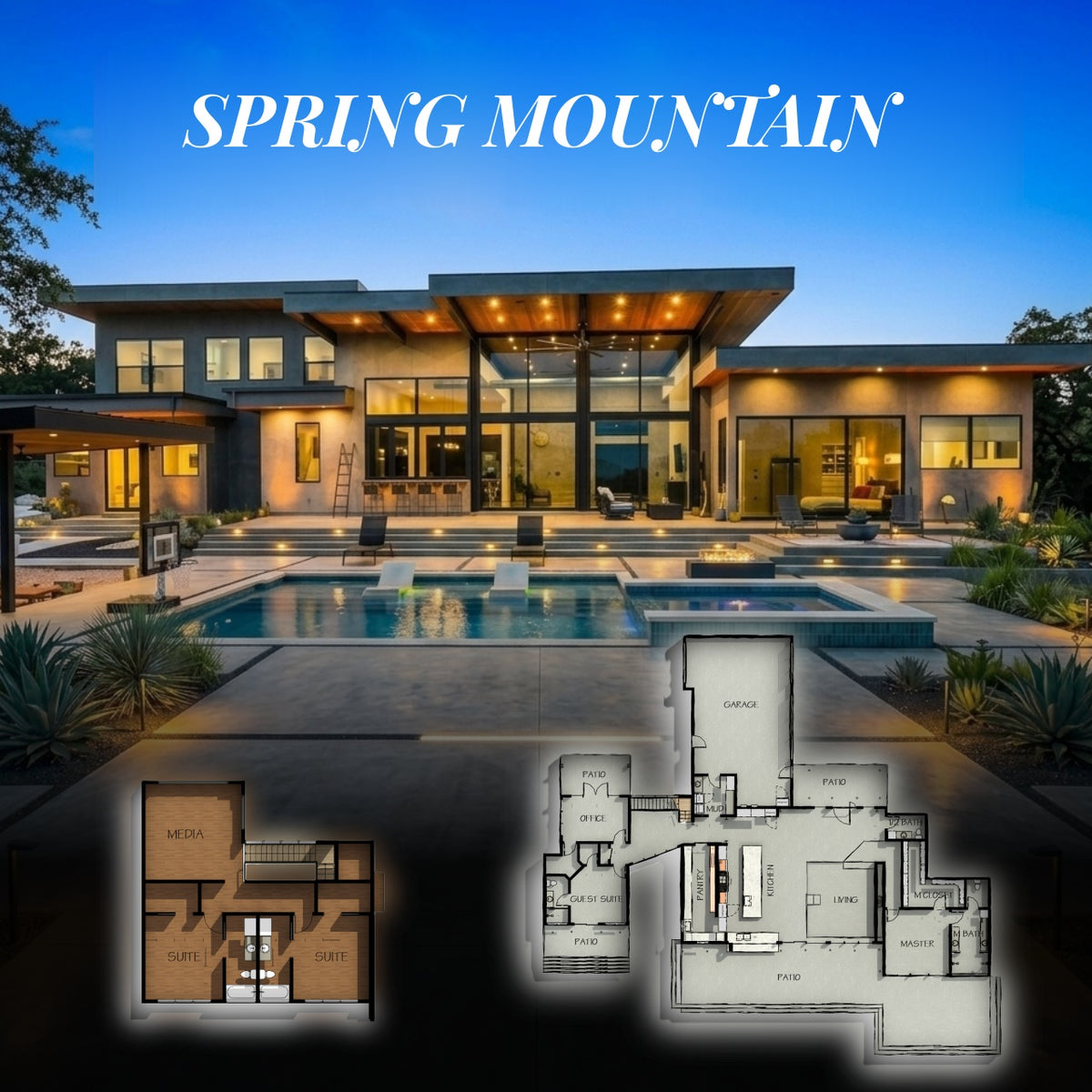 The Spring Mountain | Modern Mountain Barndominium Plan