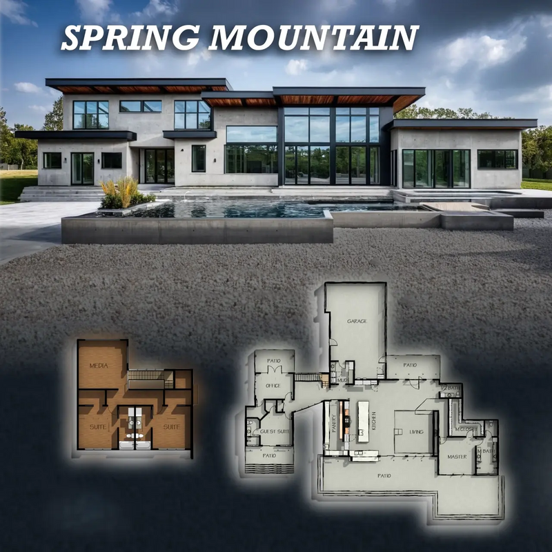 The Spring Mountain | Modern Mountain Steel Barndominium Plan
