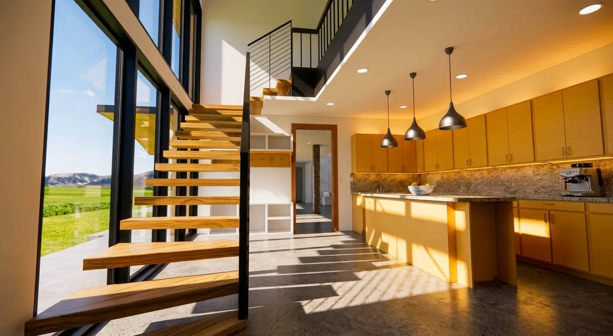 The Titan | Luxury Modern Steel Barndominium Plan with Shop
