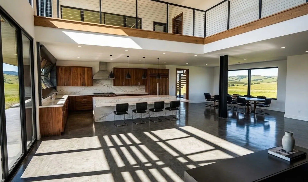 The Titan | Luxury Modern Steel Barndominium Plan with Shop